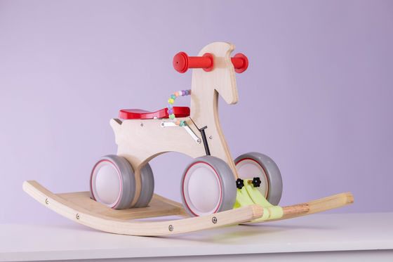 Toddler 6inch Wheel Birch Log Rocking Horse Balance Bike Without Base